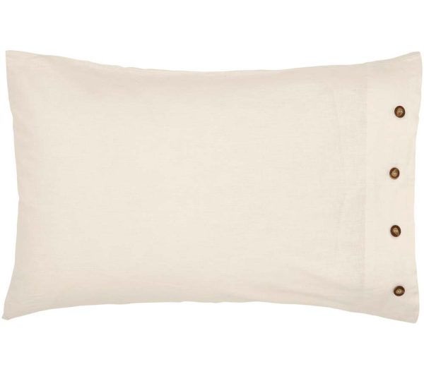 Pure Linen Cotton White Oxford Pillowcase